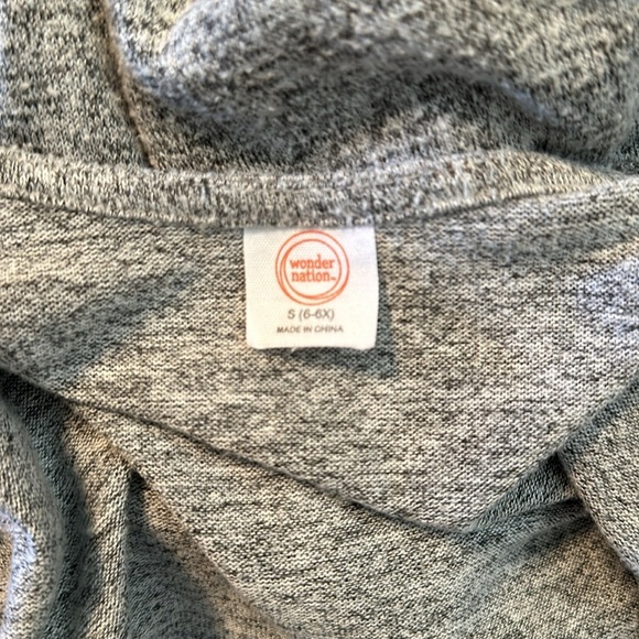 WONDER NATION Open Front Gray Cardigan Girls Size S (6-6X) - Picture 4 of 5